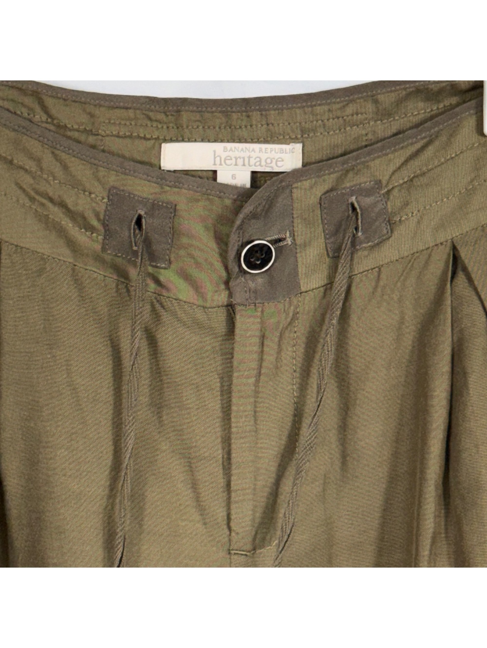 Banana Republic Heritage Olive Green Cargo Pants Women’s Size 6 - Picture 6 of 9